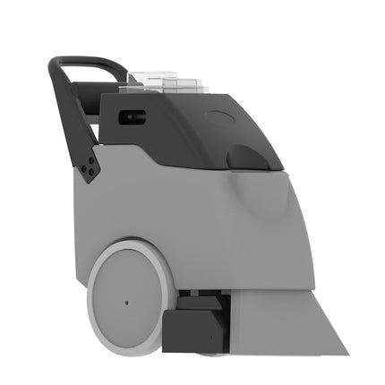 DT35 carpet cleaner front view with suction and brush mechanism